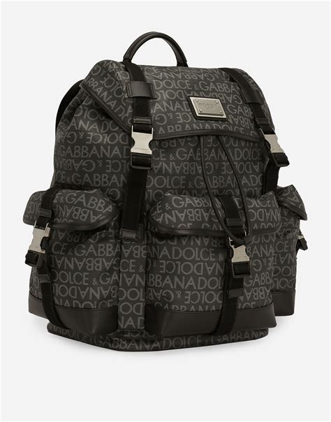 Dolce & Gabbana Coated Jacquard Backpack 